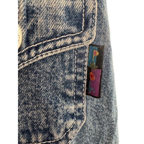 Vintage Disney Winnie The Pooh Denim Overalls Plus Size 22W Blue Adjustable Stra - Picture 8 of 9